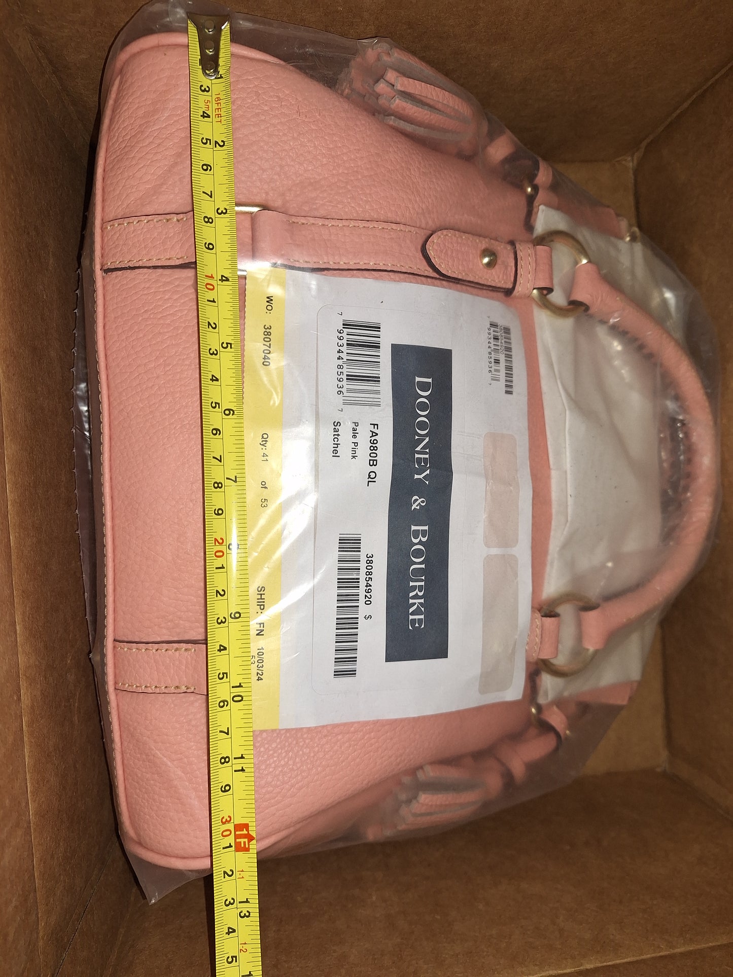 Dooney & Bourke Pale Pink Satchel - NWT - (Price Includes Shipping)