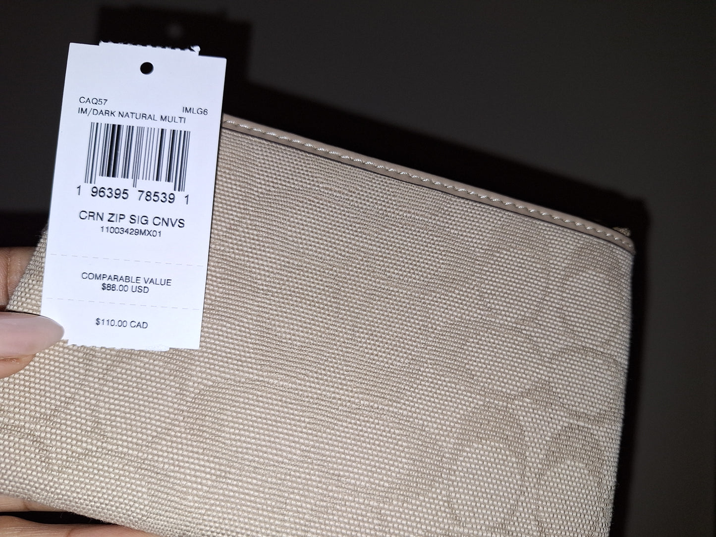 Coach Large Laurel Bundle - Includes Matching Double Zip Wallet Wristlet & Corner Zip - Natural - NWT (Price Includes Shipping)