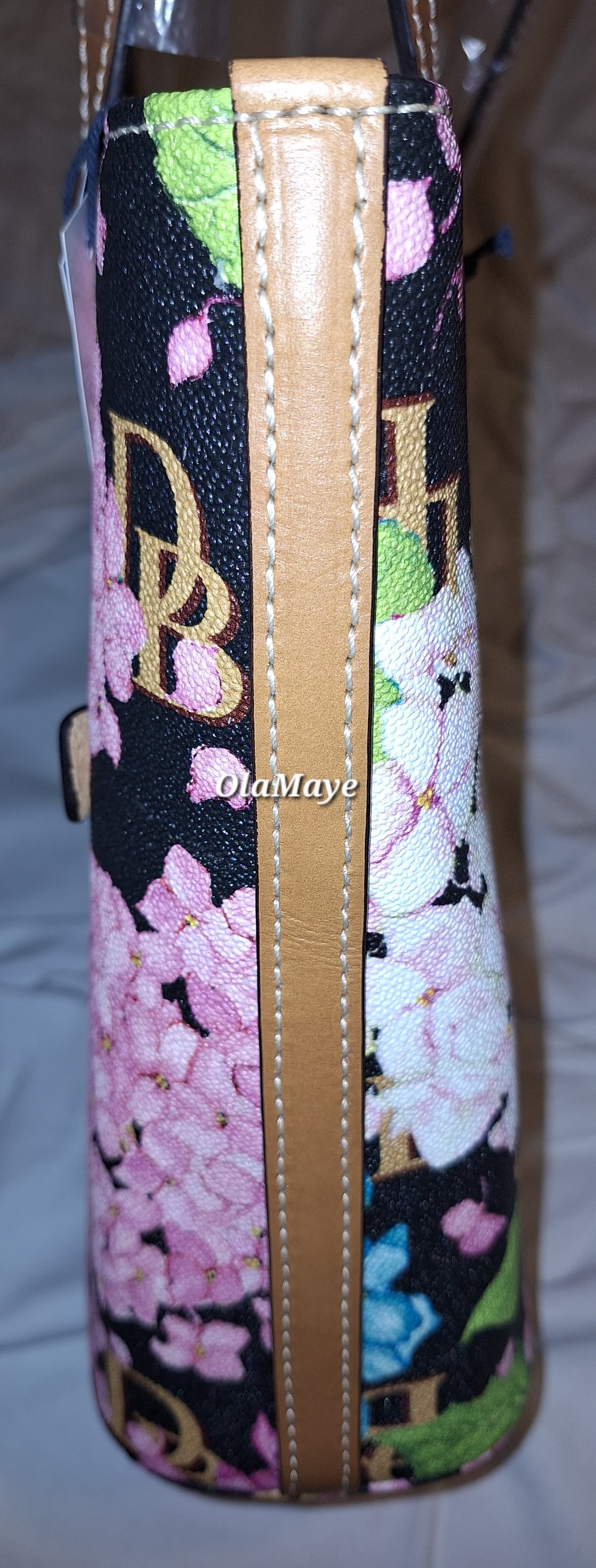 Dooney & Bourke Hydrangea Monogram Shopper (Black) - NWT - (Price Includes Shipping)