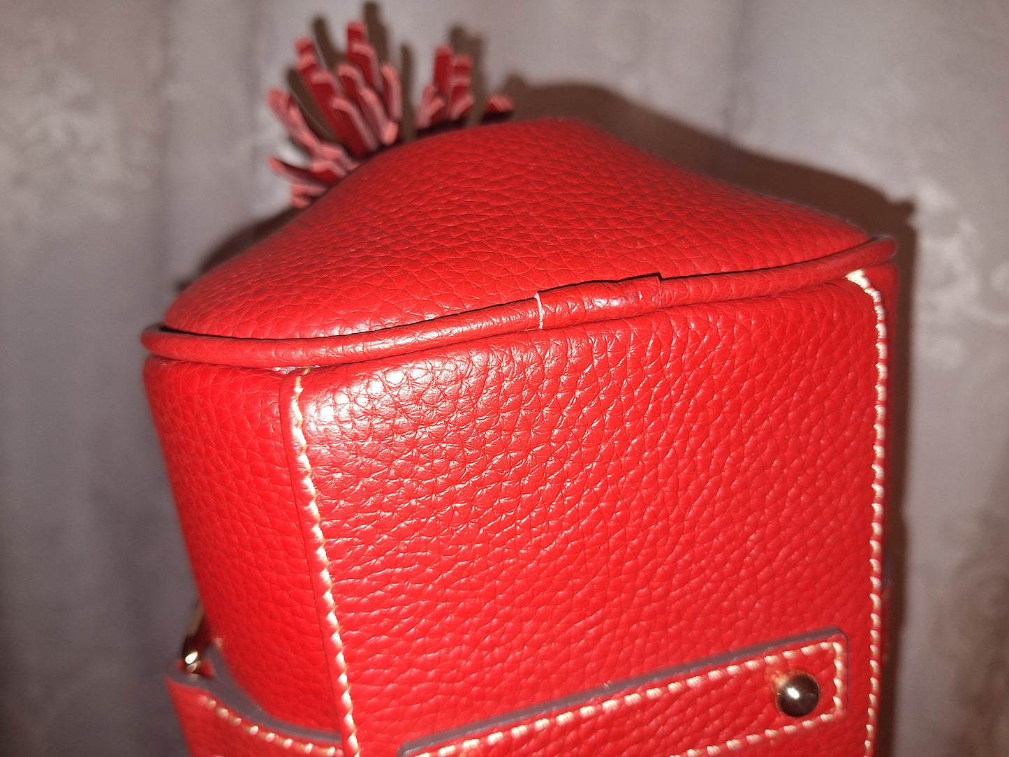 Dooney & Bourke Satchel - Red Pebble Leather - EUC (Price Includes Shipping)