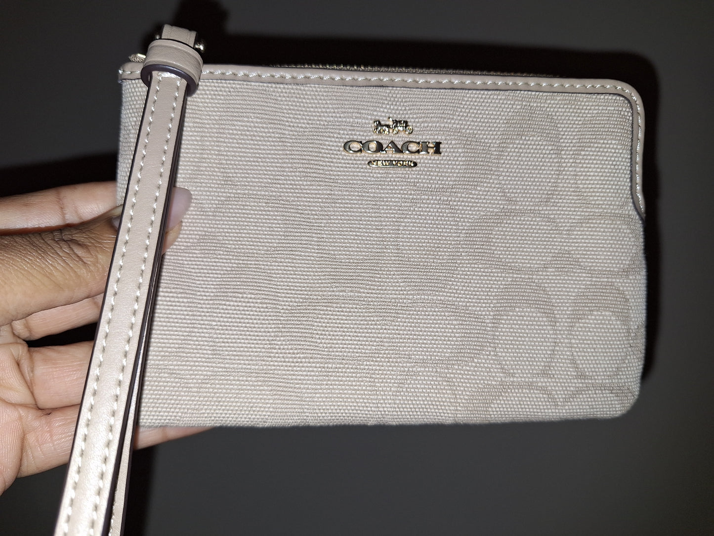 Coach Large Laurel Bundle - Includes Matching Double Zip Wallet Wristlet & Corner Zip - Natural - NWT (Price Includes Shipping)