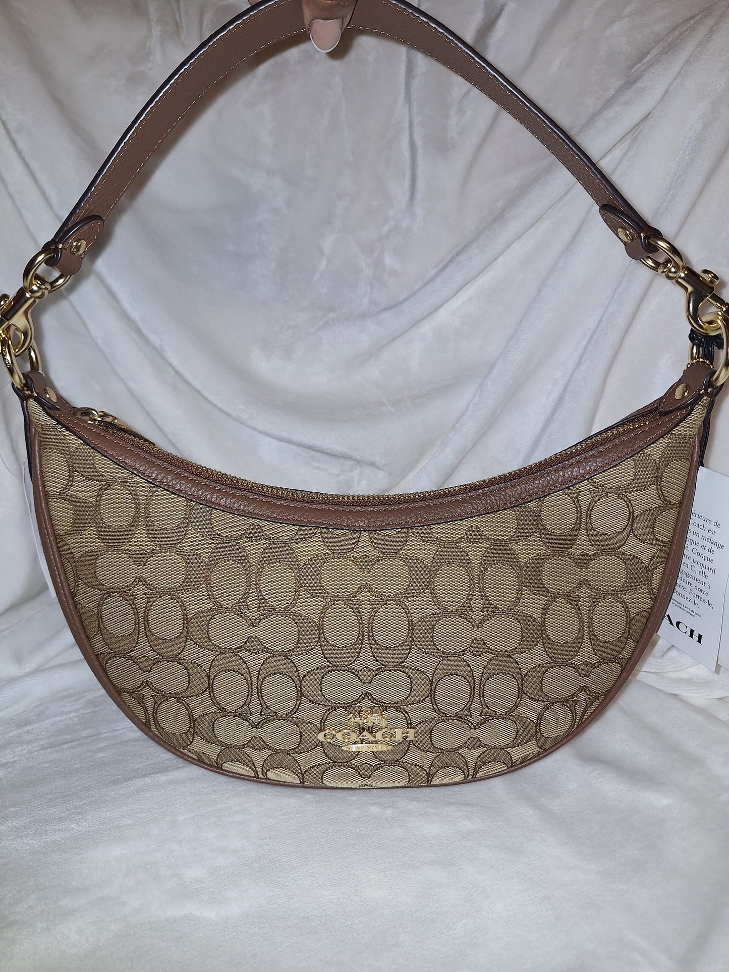 Coach Khaki/Saddle Signature Aria Bag & Matching Wallet - NWT (Price Includes Shipping)