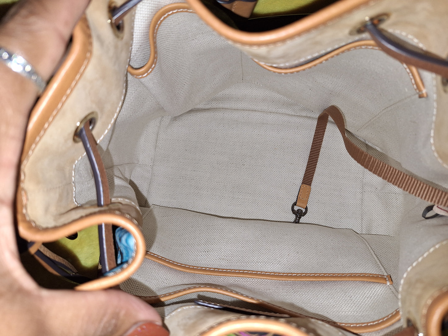 Dooney & Bourke Black Hydrangea Drawstring Bag - NWT & Matching Cosmetic Case - EUC (Price Includes Shipping)