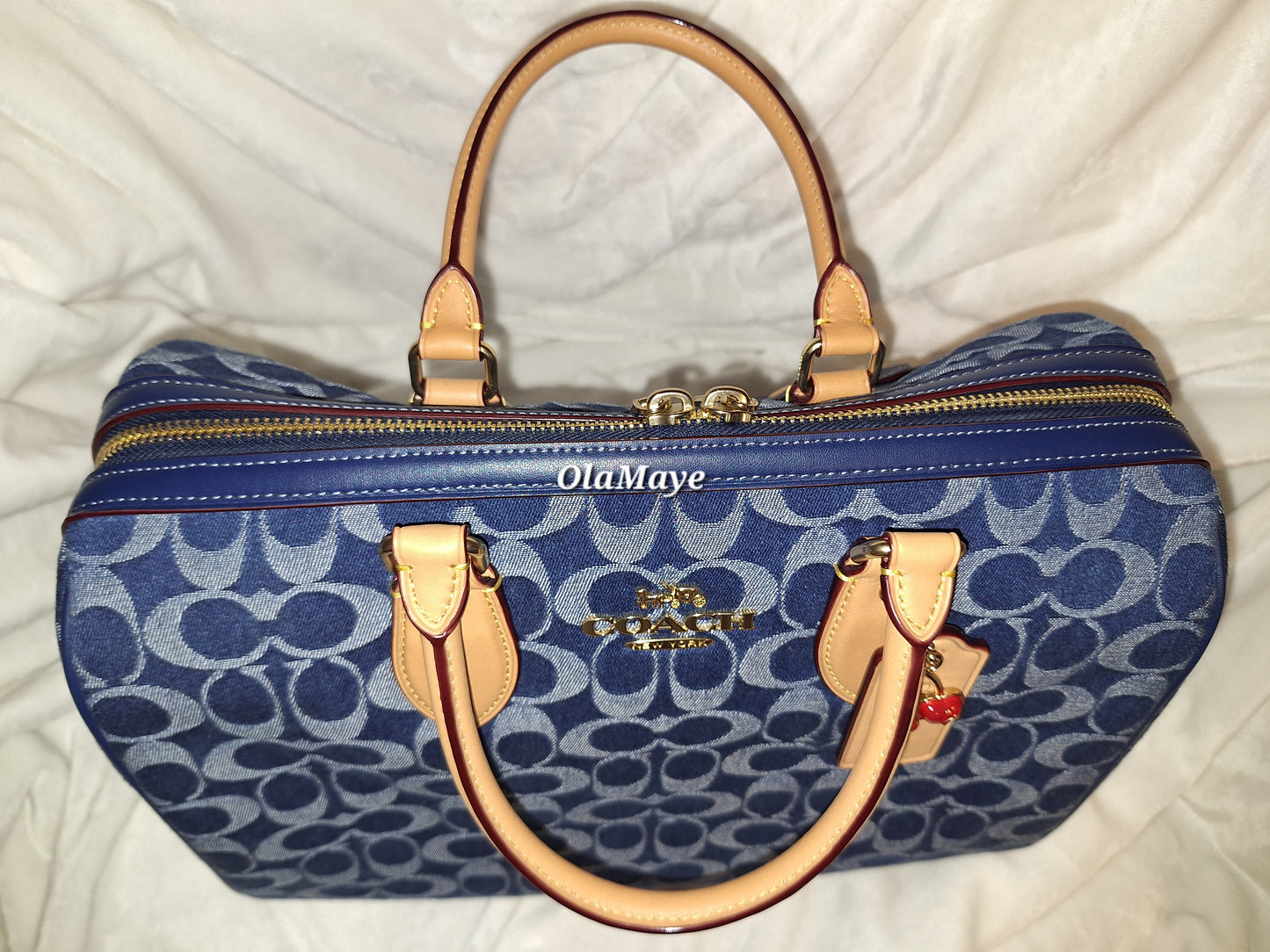 Coach Large Rowan Signature Denim - EUC (Price Includes Shipping)
