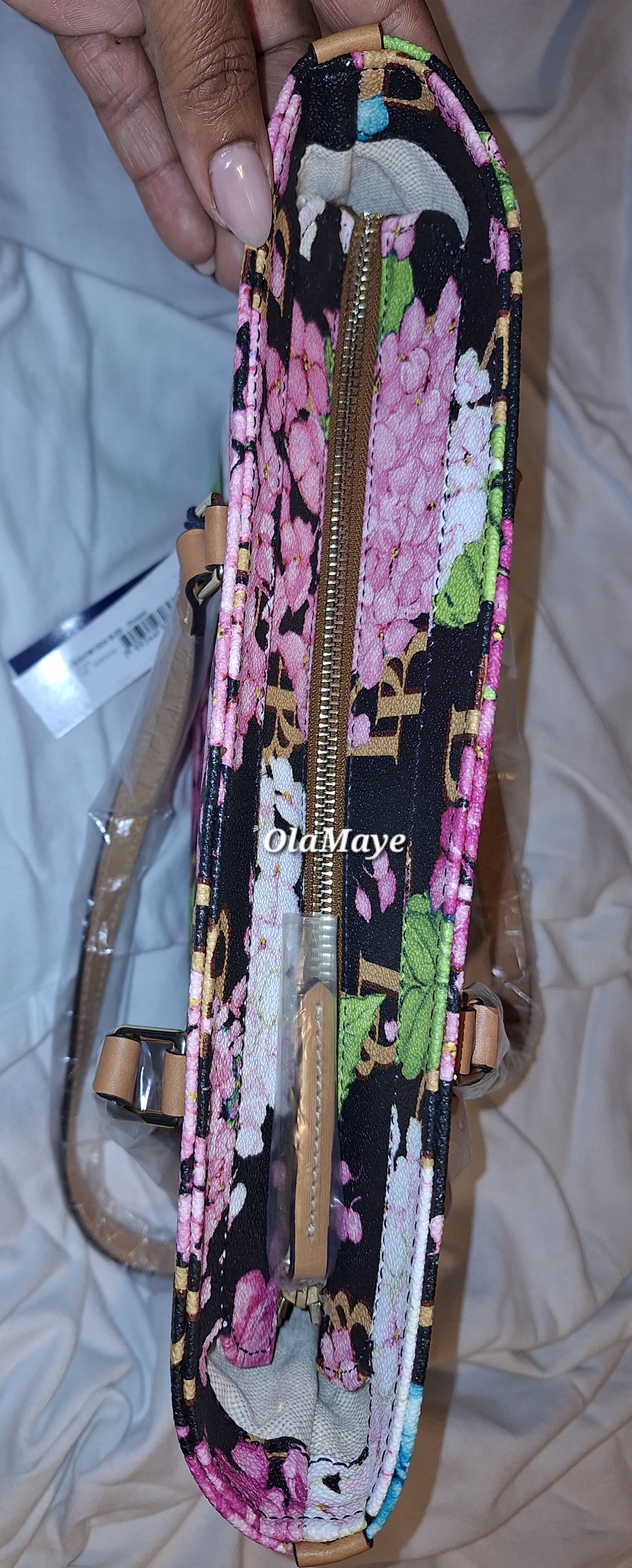 Dooney & Bourke Hydrangea Monogram Shopper (Black) - NWT - (Price Includes Shipping)
