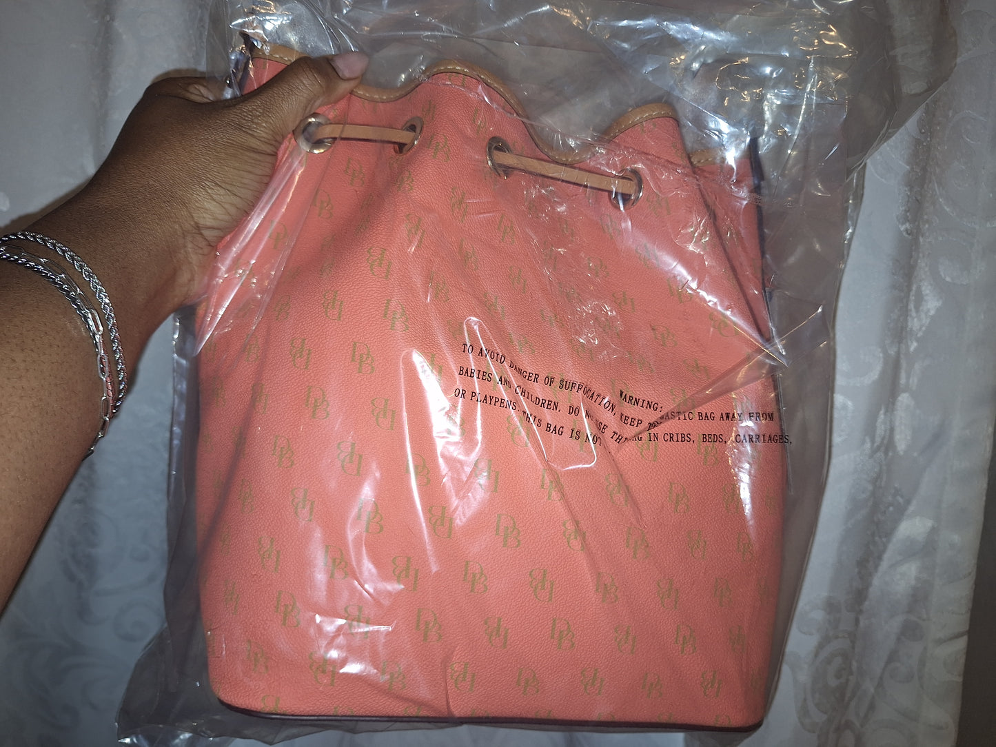 Dooney & Bourke Tasha Drawstring Bag Coral Gretta - NWT (Price Includes Shipping)