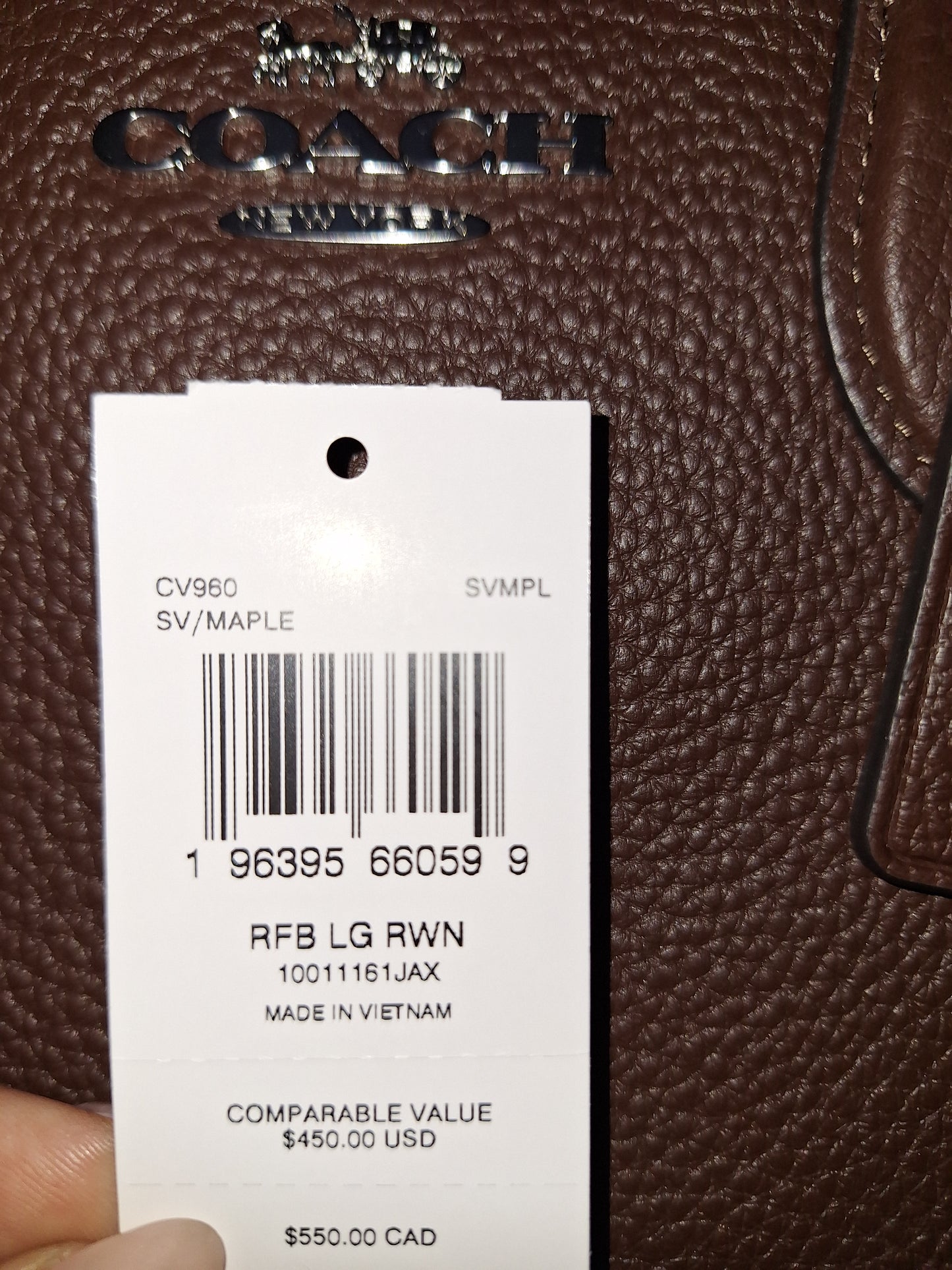 Coach Large Rowan Maple - EUC (Price Includes Shipping)