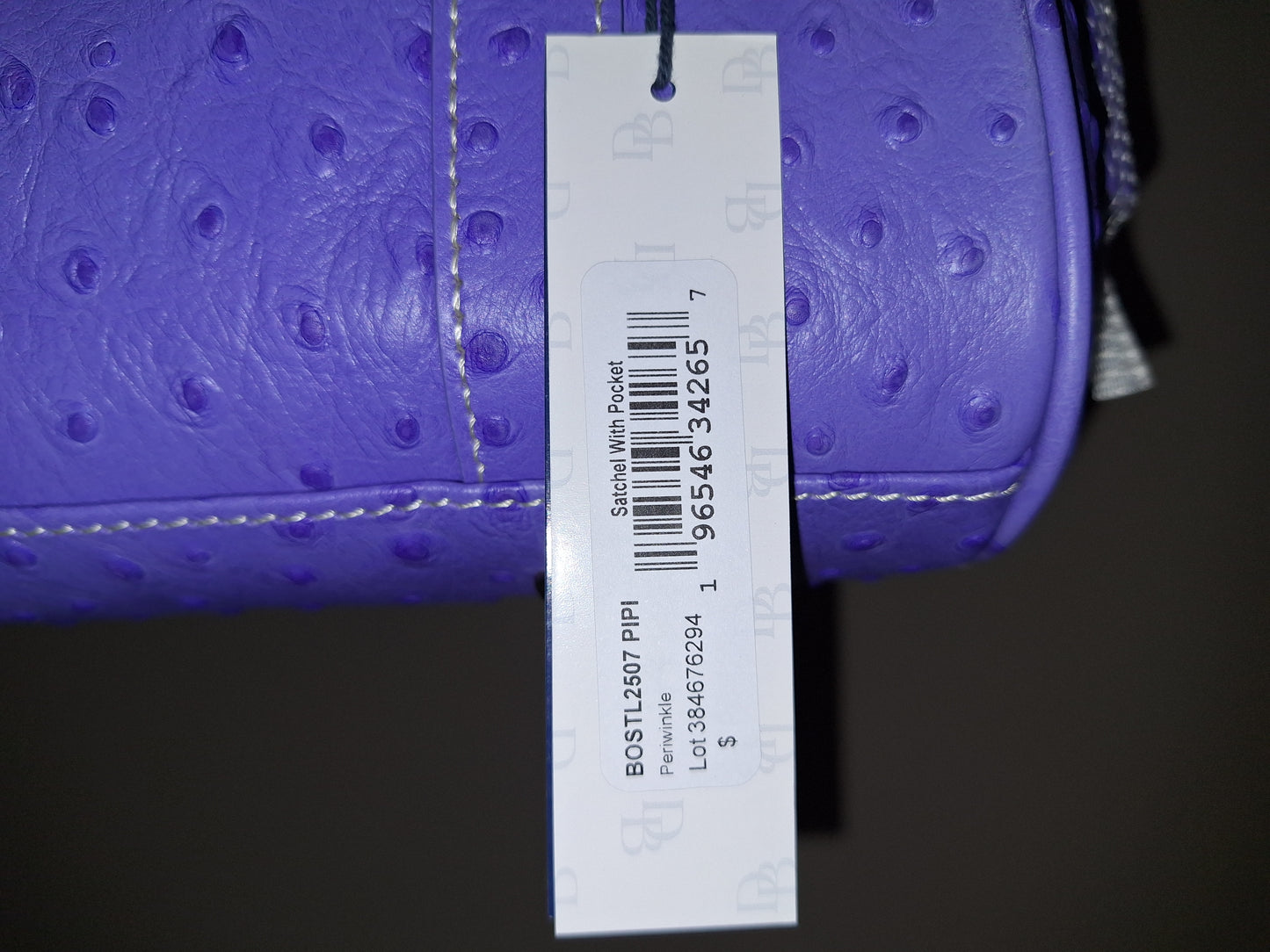 Dooney & Bourke Periwinkle Ostrich Satchel - NWT (Price Includes Shipping)