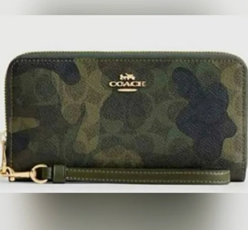 Coach Camouflage Long Zip Wallet - NWT - Only 1 Left In Stock (Price Includes Shipping)