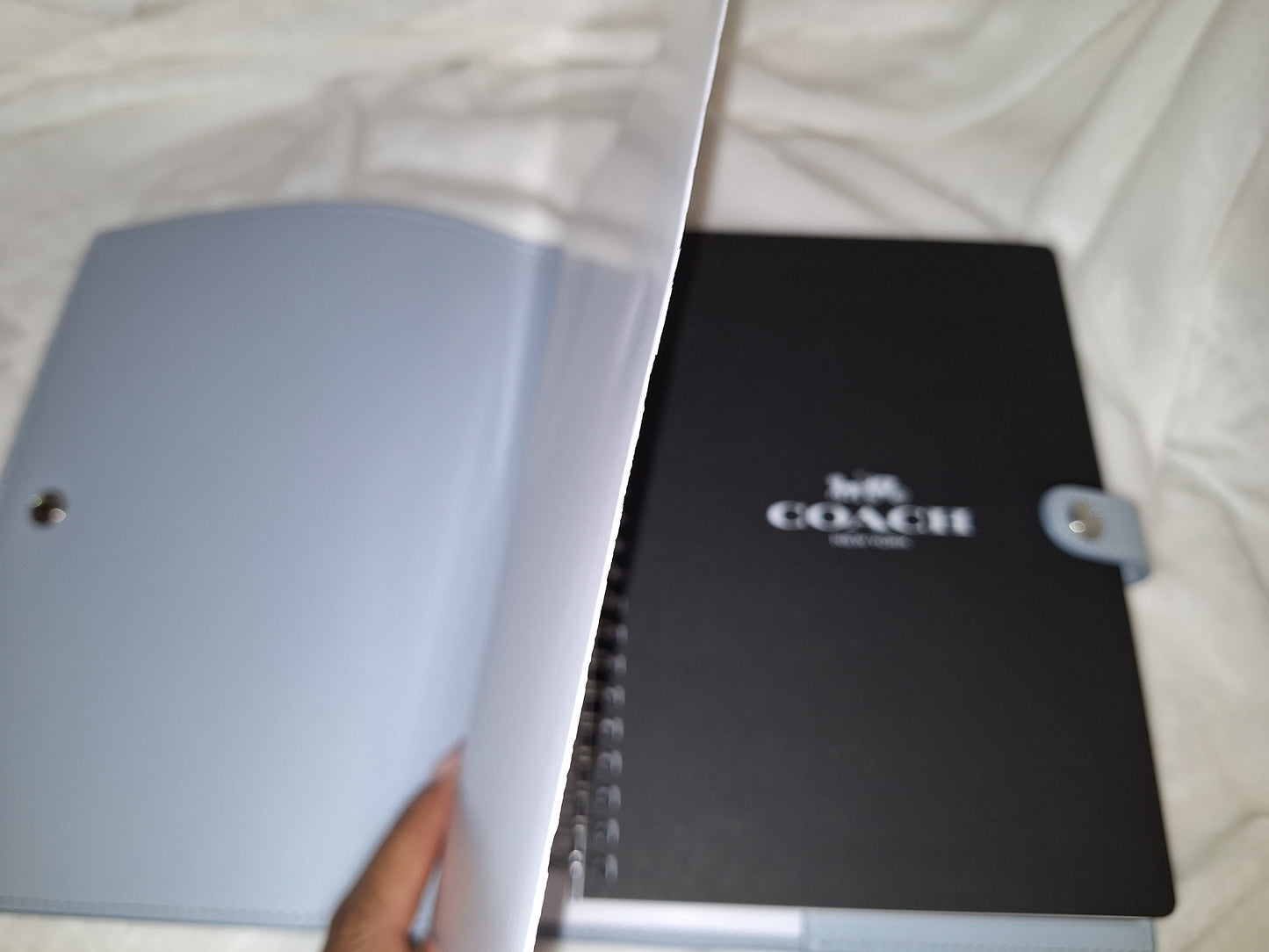 Coach Notebook - Signature Canvas - Sketch Blue Ice/Silver - NWT (Price Includes Shipping)