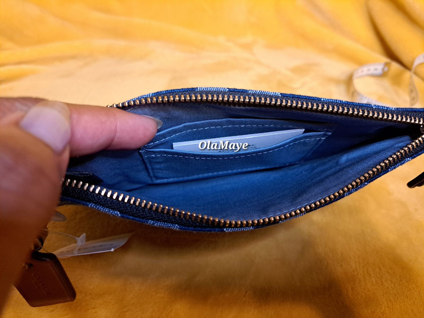 COACH DENIM WRISTLET