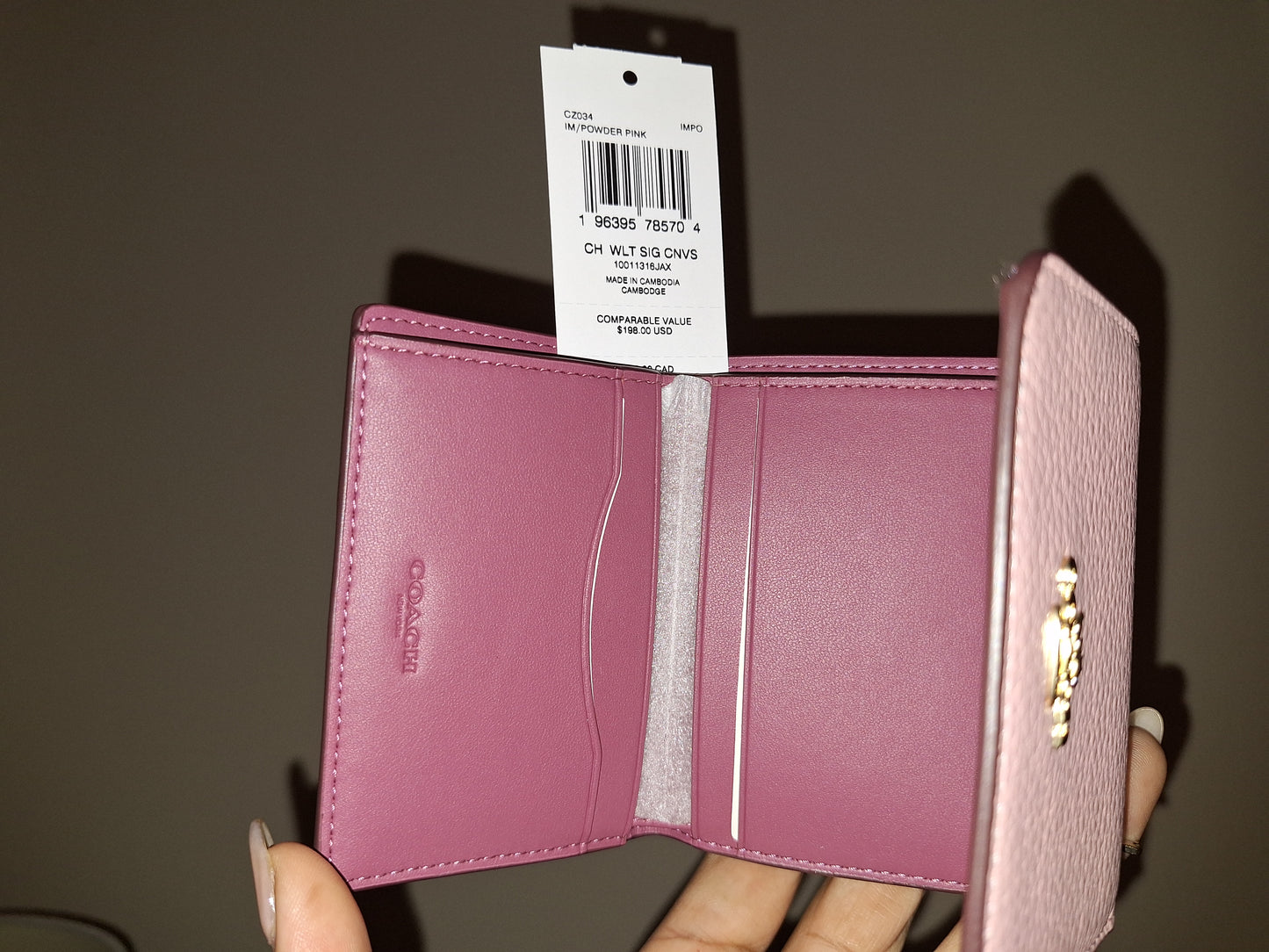Coach Card Holder Wallet - Powder Pink - NWT - (Price Includes Shipping)