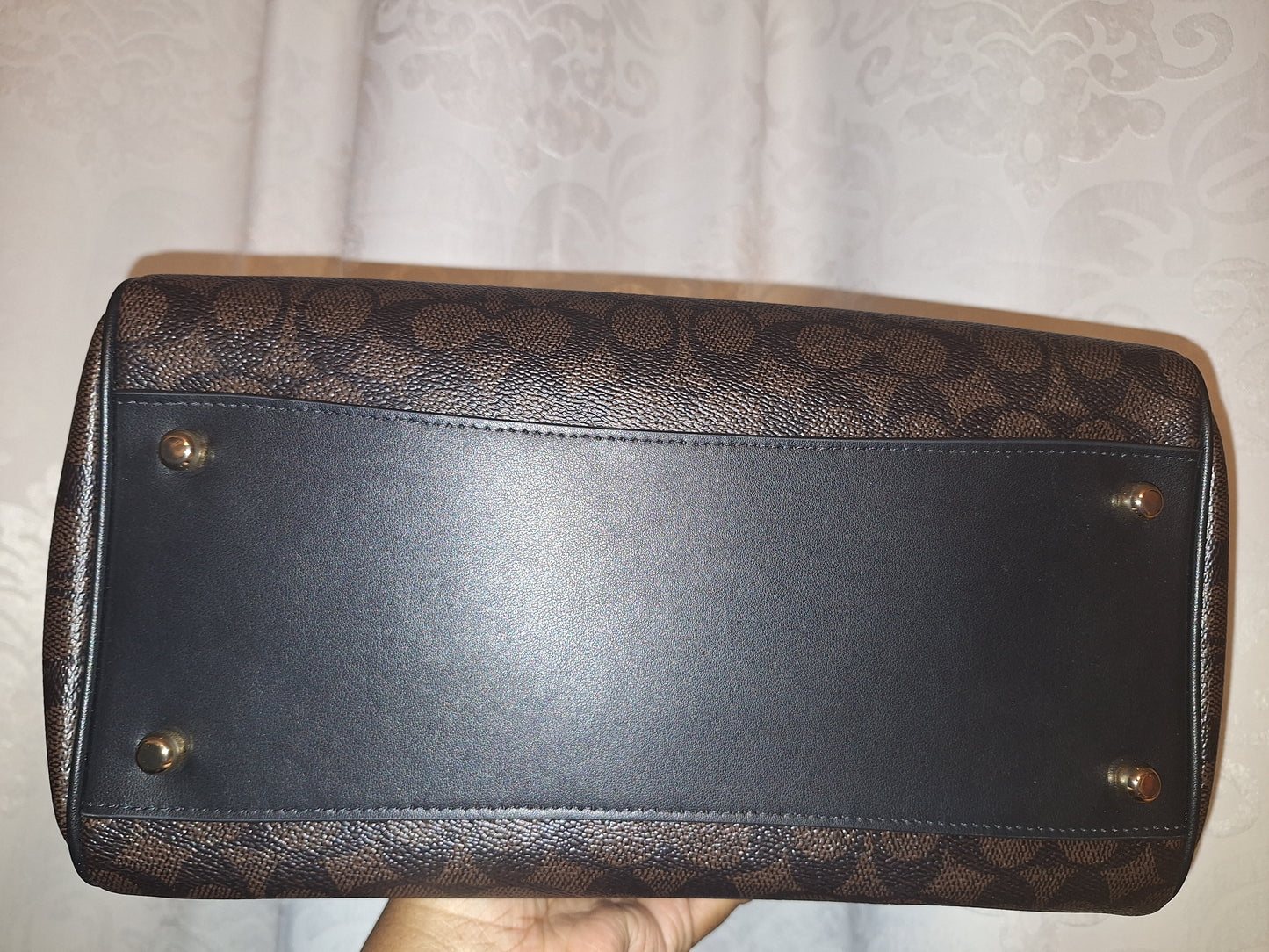 Coach Large Rowan Signature Canvas Walnut/Black - NWOT & Matching Pouch Wristlet - NWT (Price Includes Shipping)