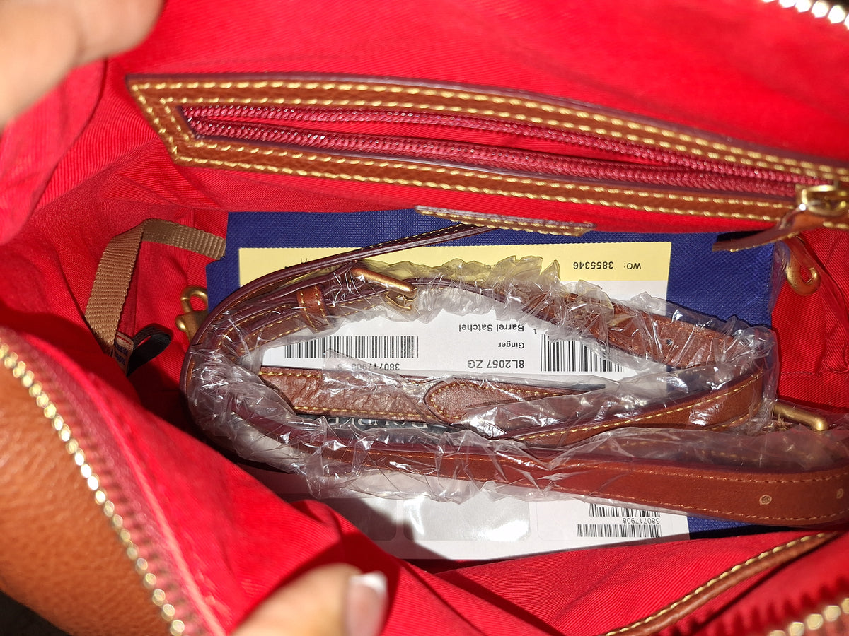 Dooney & Bourke Florentine Barrel Satchel & Matching Coin Purse - Ginger - NWT - Price Includes Shipping