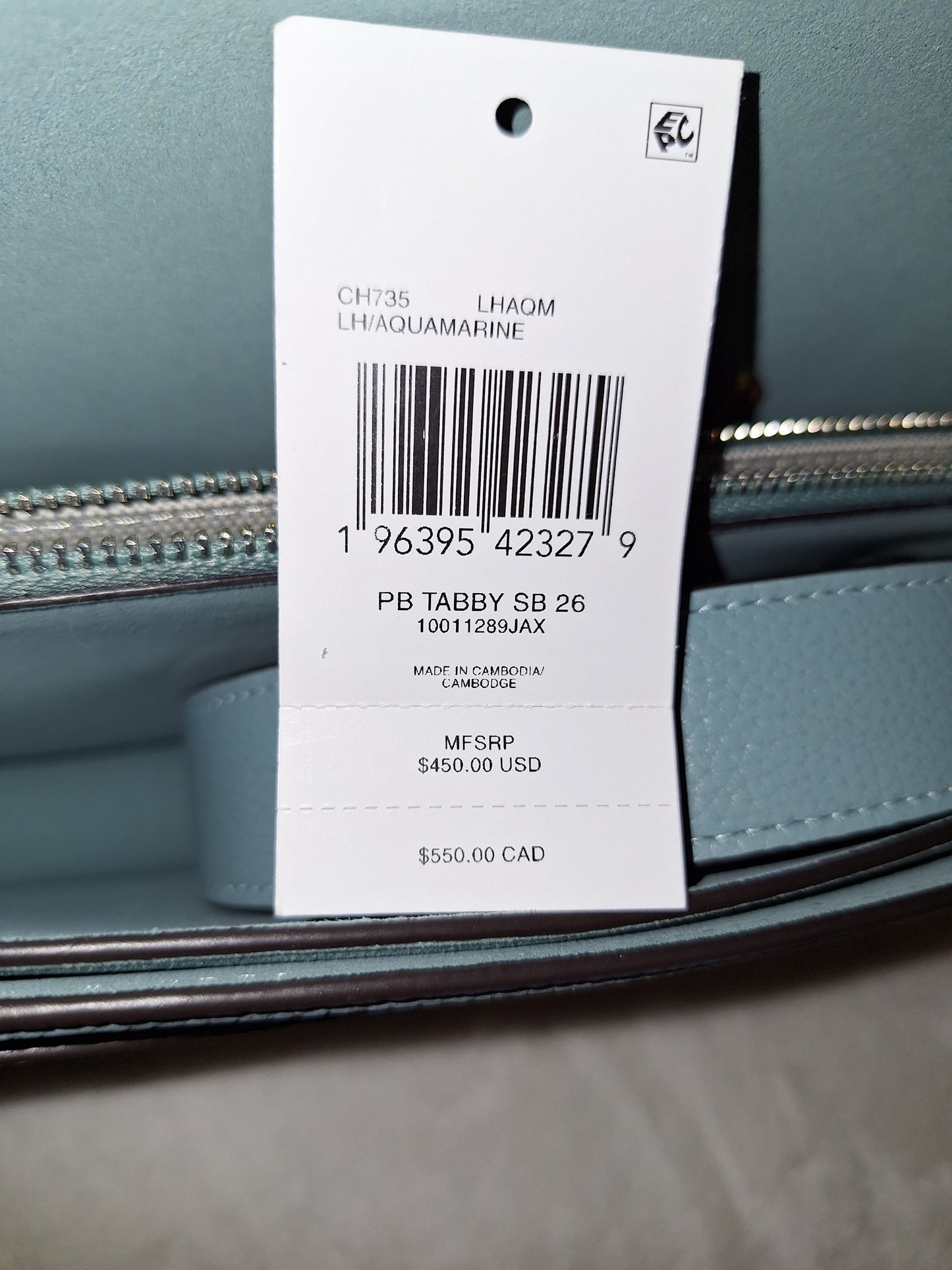 Coach Tabby 26 Aquamarine & Matching Wallet - NWT (Price Includes Shipping)