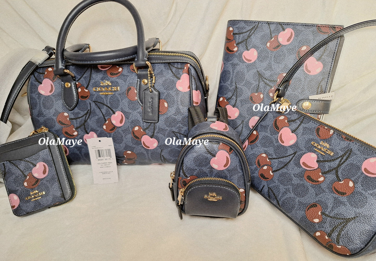 Coach (Rowan Only) Cherry Signature Denim - NWT (Price Includes Shipping)
