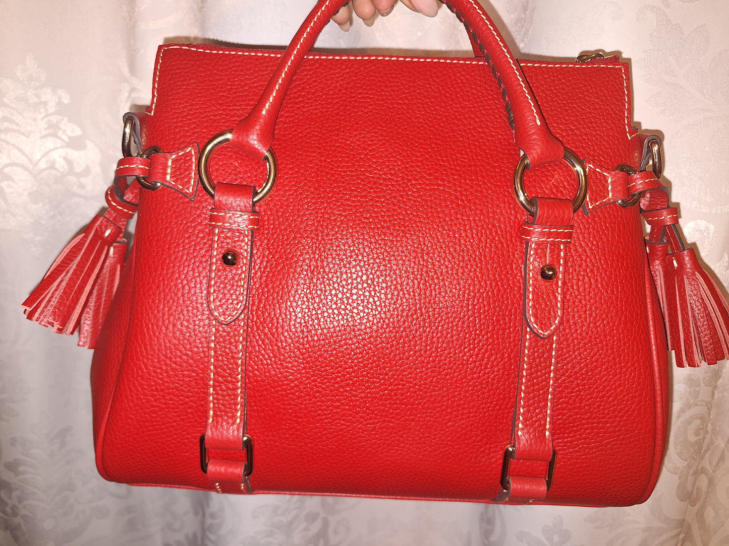 Dooney & Bourke Satchel - Red Pebble Leather - EUC (Price Includes Shipping)