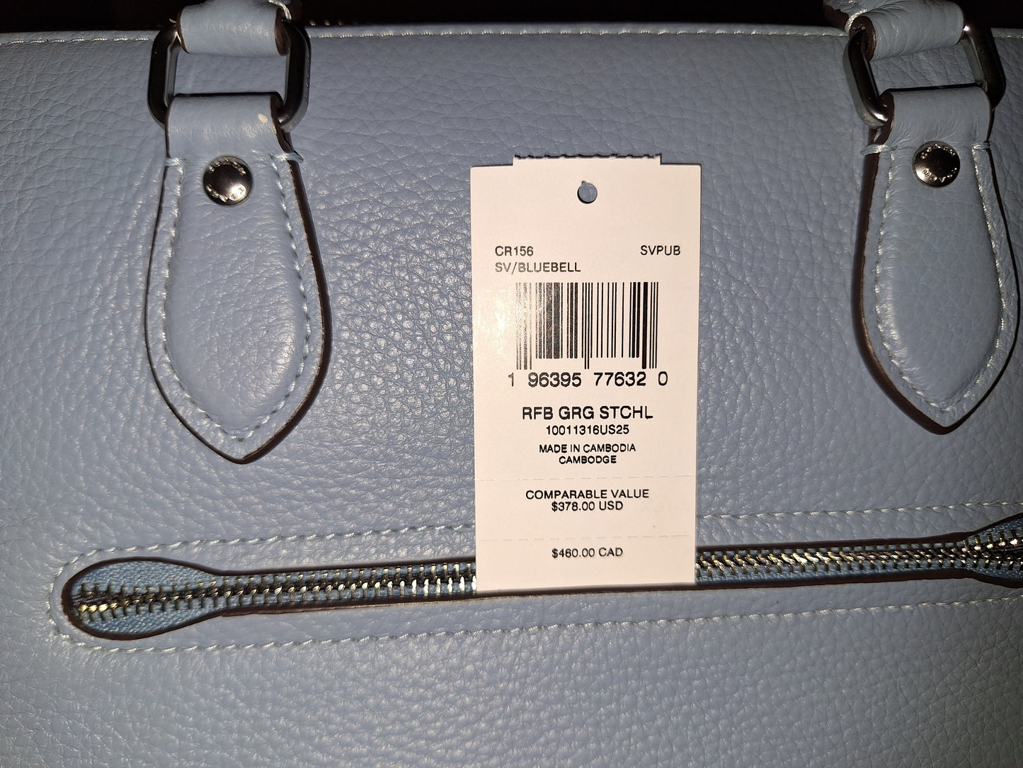Coach Georgia Satchel - Bluebell - NWT (Price Includes Shipping)
