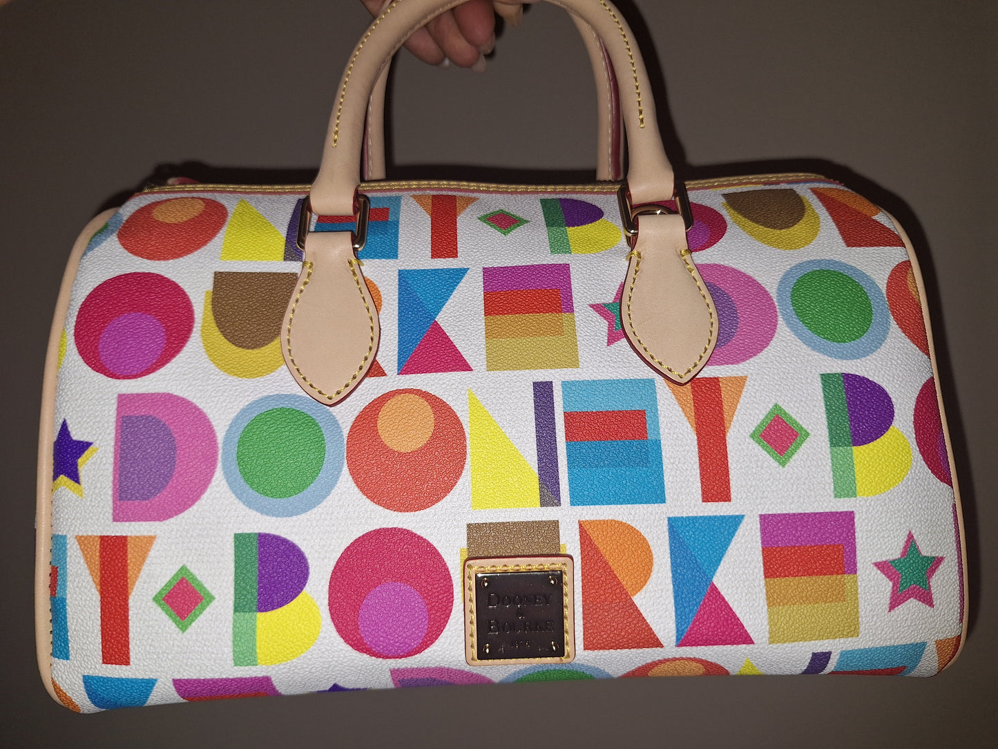 Dooney & Bourke Art Deco Barrel Satchel - White - NWT (Price Includes Shipping)