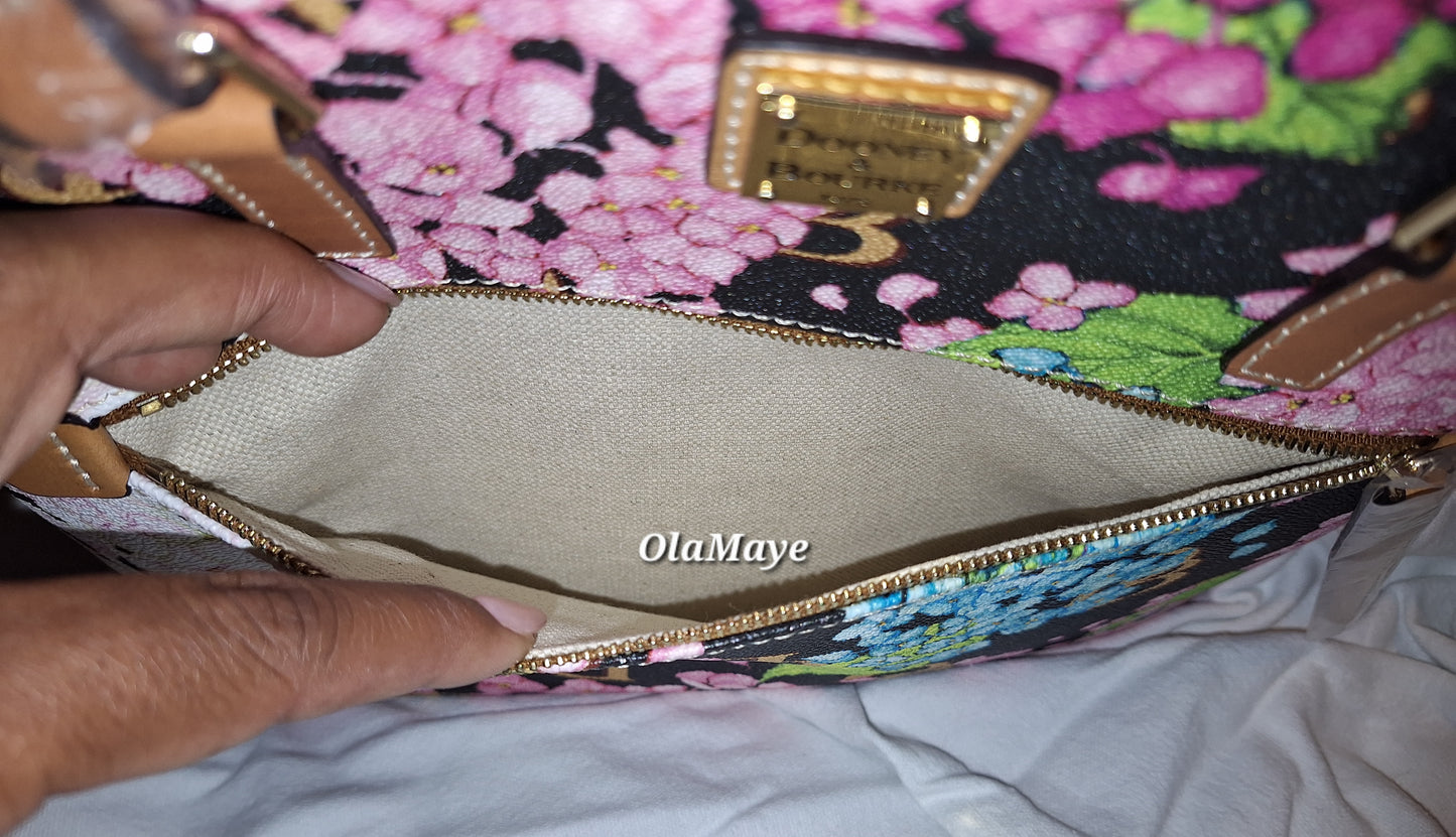 Dooney & Bourke Hydrangea Monogram Shopper (Black) - NWT - (Price Includes Shipping)