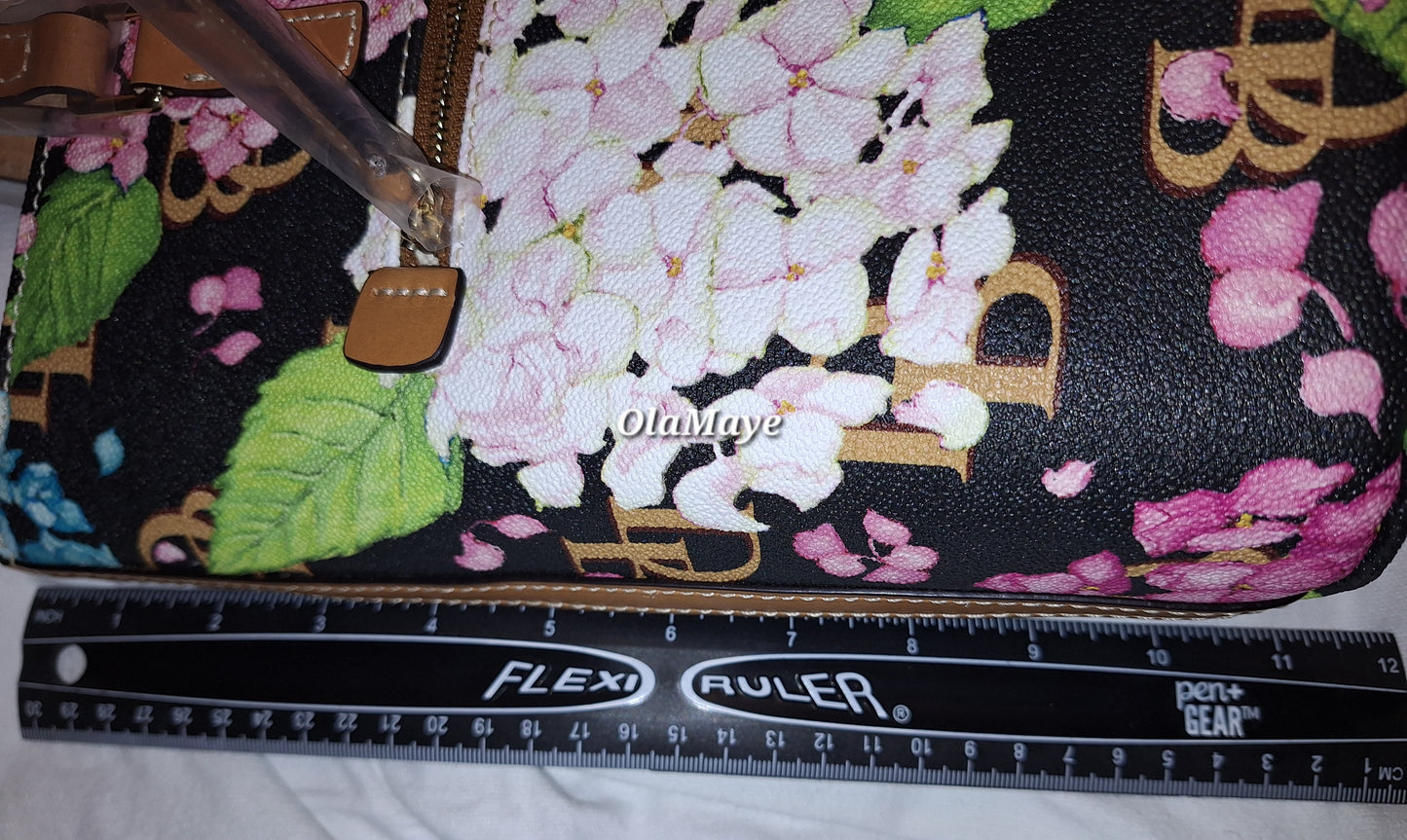 Dooney & Bourke Hydrangea Monogram Shopper (Black) - NWT - (Price Includes Shipping)
