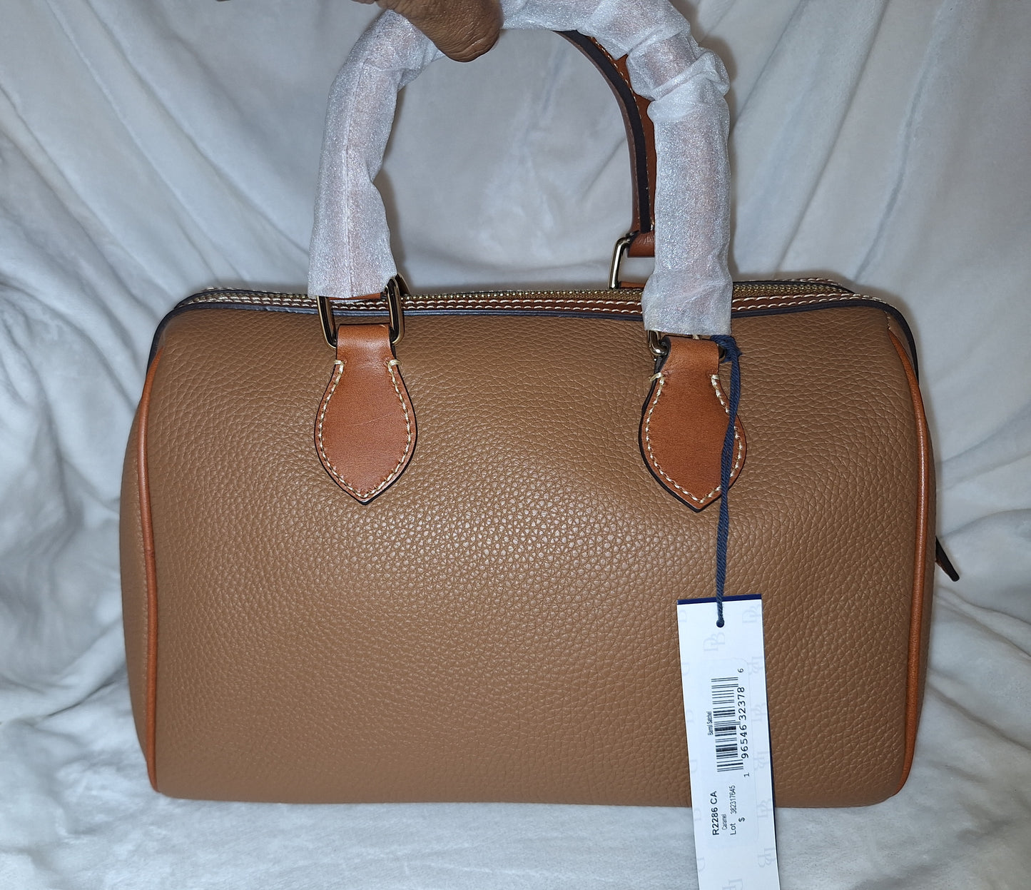 Dooney & Bourke Barrel Satchel - Pebble Leather - Caramel - NWT (Price Includes Shipping)