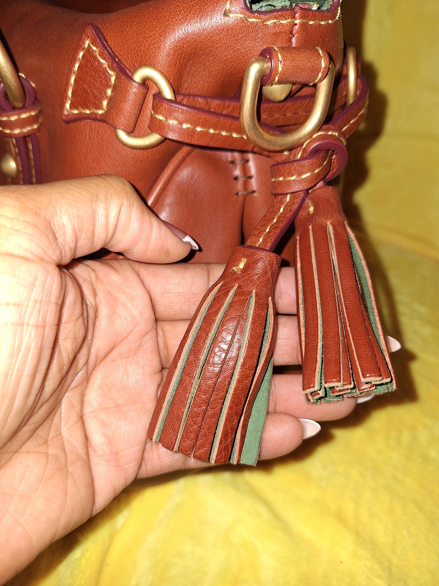 Dooney & Bourke (Large) Florentine Leather Satchel & Matching Wallet - Ginger - NWT - Price Includes Shipping