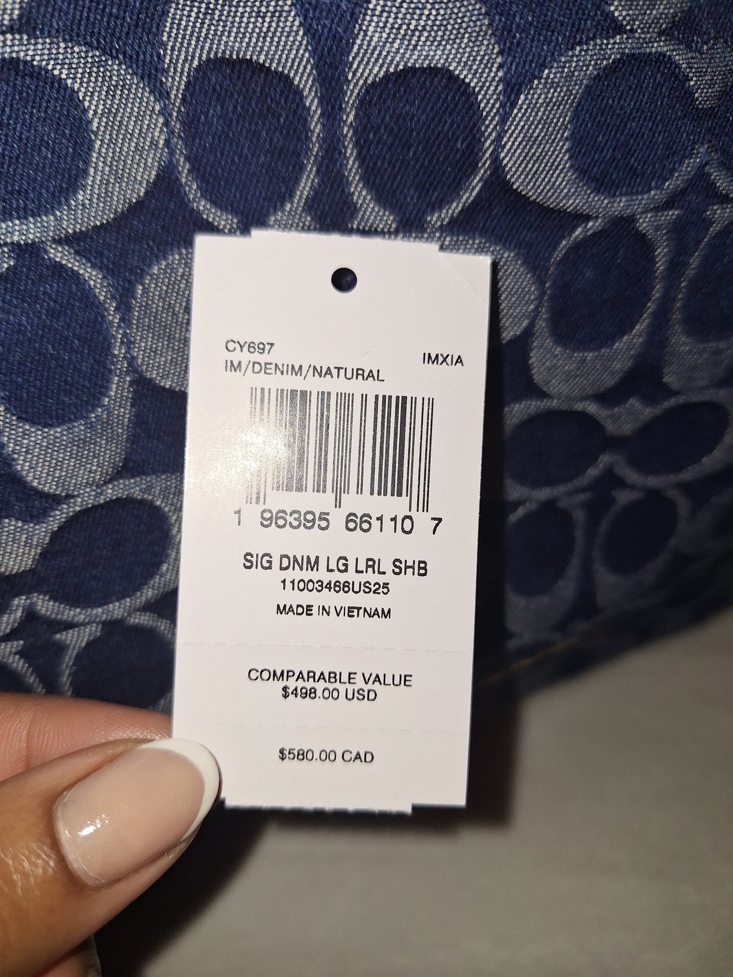 Coach Signature Denim Large Laurel - EUC (Price Includes Shipping)