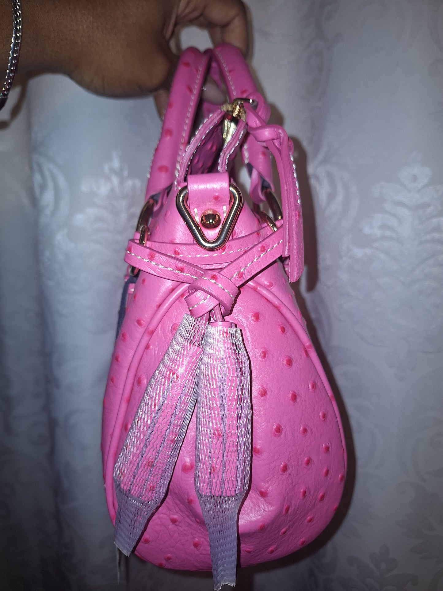 Dooney & Bourke Fuschia Ostrich Satchel - NWT (Price Includes Shipping)
