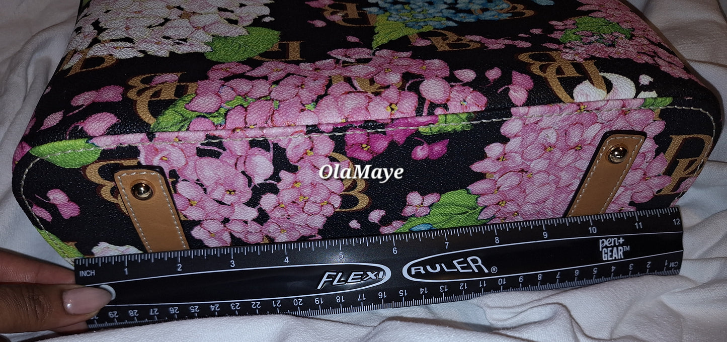 Dooney & Bourke Hydrangea Monogram Shopper (Black) - NWT - (Price Includes Shipping)