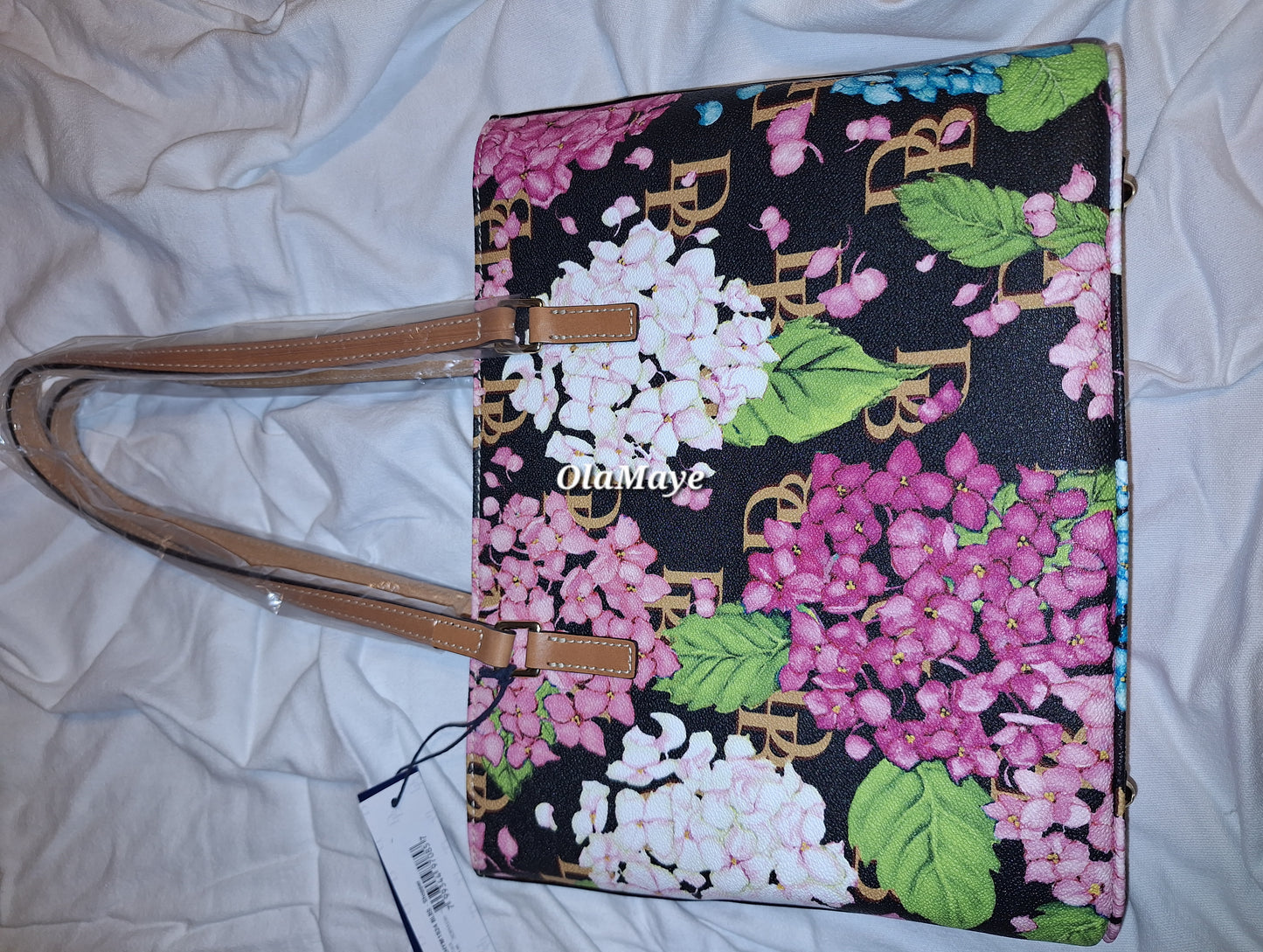 Dooney & Bourke Hydrangea Monogram Shopper (Black) - NWT - (Price Includes Shipping)