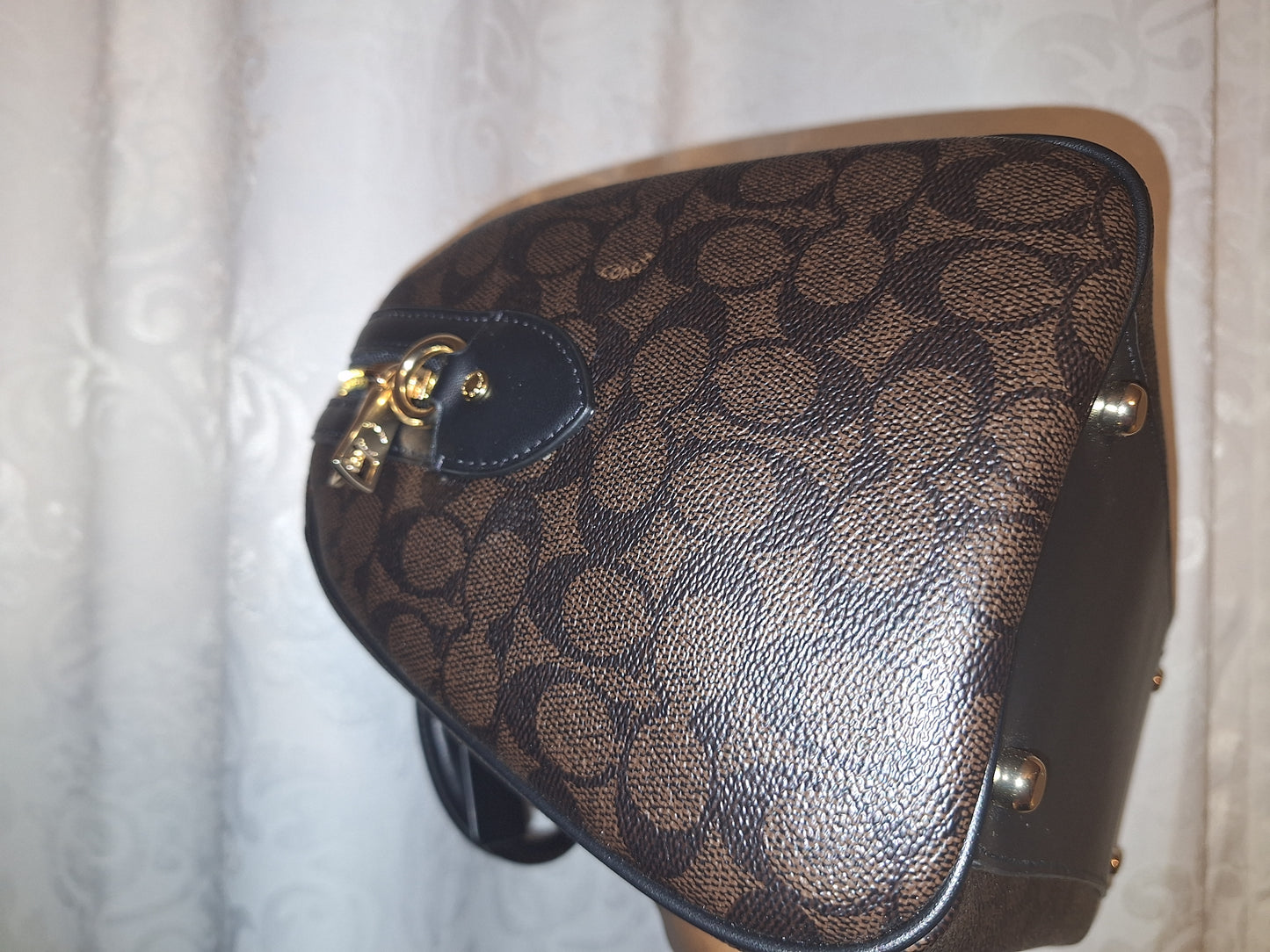 Coach Large Rowan Signature Canvas Walnut/Black - NWOT & Matching Pouch Wristlet - NWT (Price Includes Shipping)