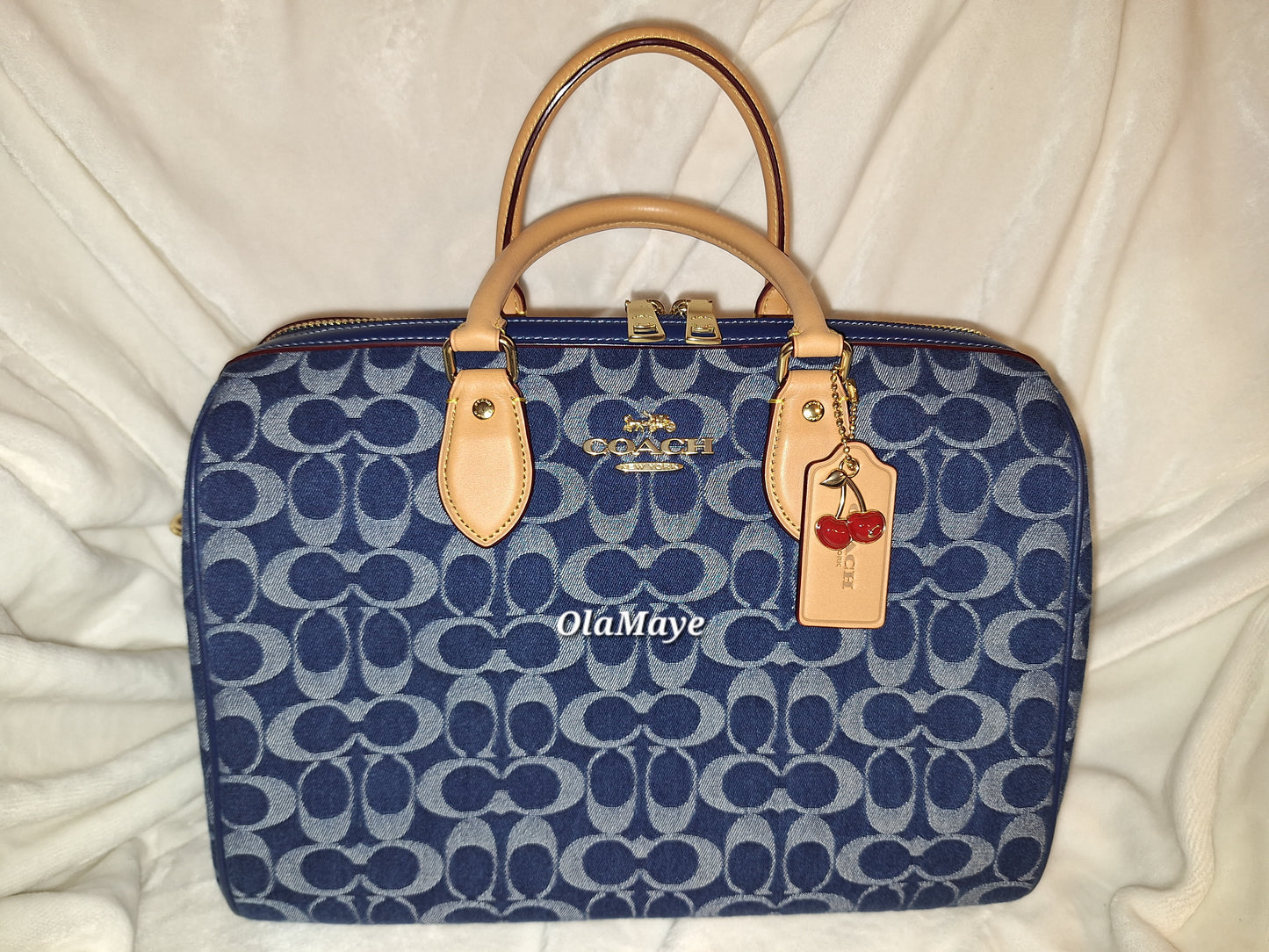 Coach Large Rowan Signature Denim - EUC (Price Includes Shipping)
