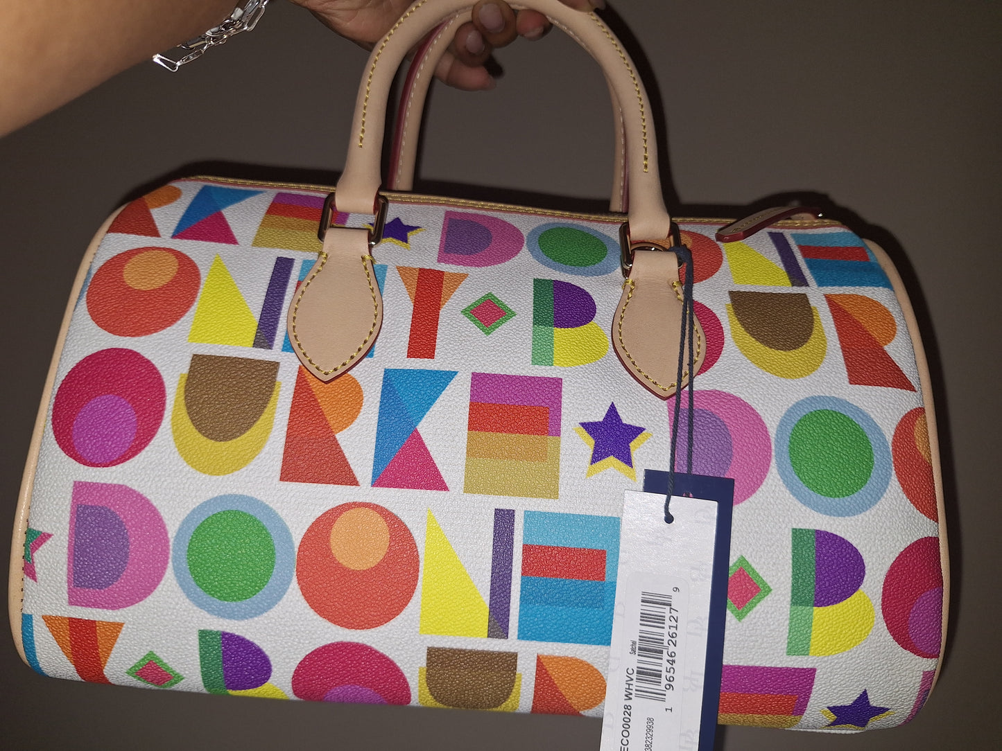 Dooney & Bourke Art Deco Barrel Satchel - White - NWT (Price Includes Shipping)