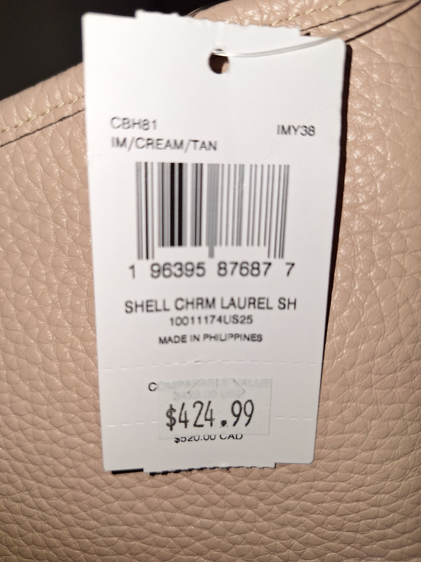Coach Laurel - Cream/Tan - NWT (Price Includes Shipping)