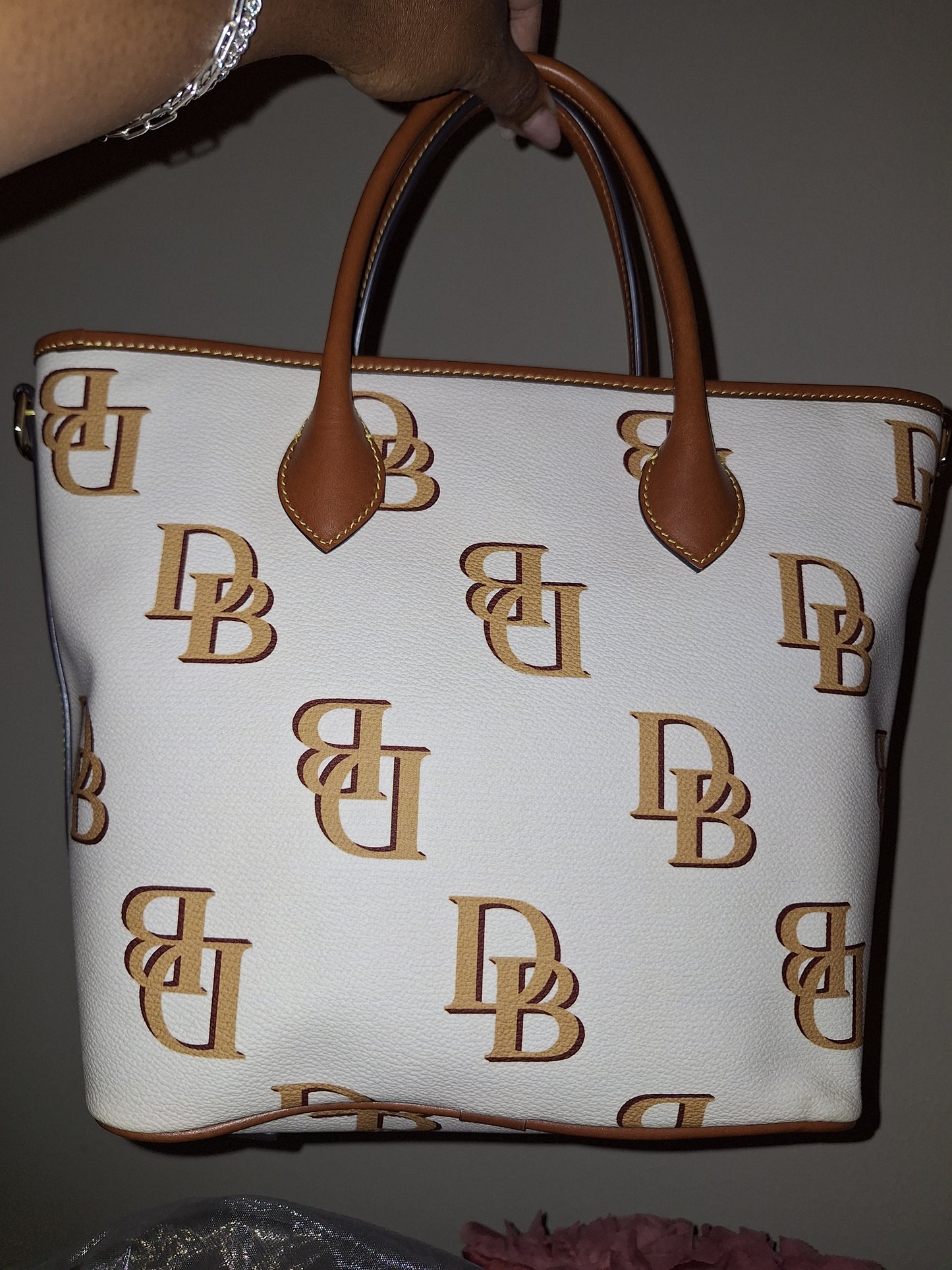 Dooney & Bourke Monogram Top Handle Tote - Bone - NWT (Price Includes Shipping)
