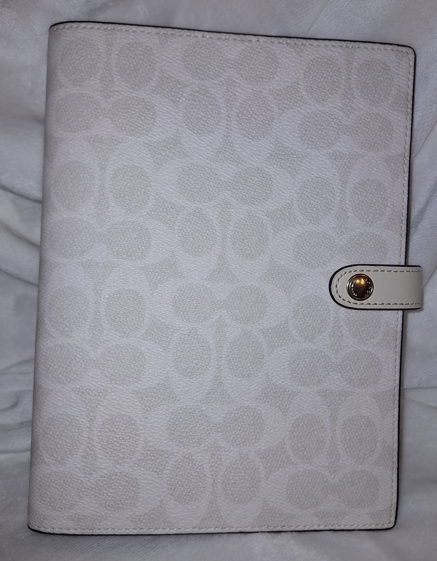 Coach Notebook - Chalk/White Signature Canvas - NWOT (Price Includes Shipping)