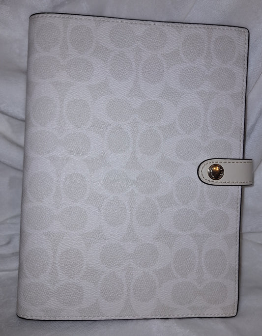Coach Notebook - Chalk/White Signature Canvas - NWOT (Price Includes Shipping)