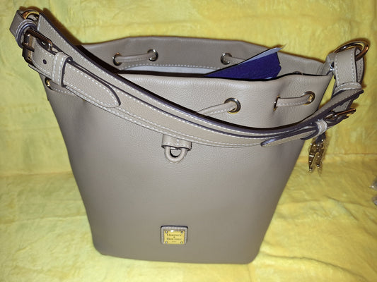 Dooney & Bourke Sorrento Leather Drawstring Bag - NWT - Khaki (Price Includes Shipping)