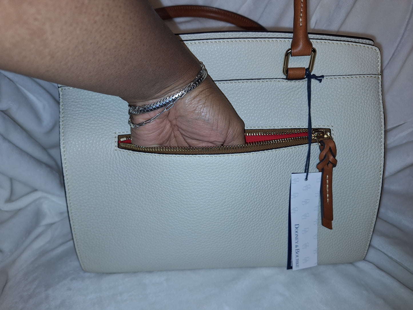 Dooney & Bourke Blair Satchel & Matching Carrington Wristlet Wallet - Bone - NWT (Price Includes Shipping)
