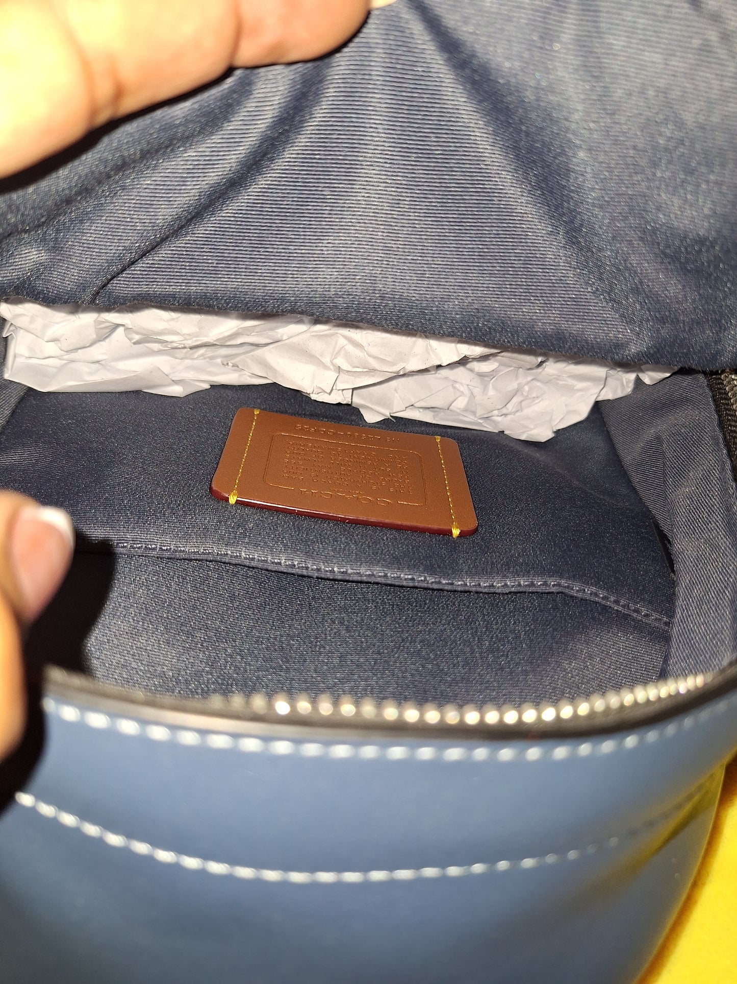 Coach Signature Denim West Pack Sling Bag - Denim & Silver - NWT - Price Includes Shipping