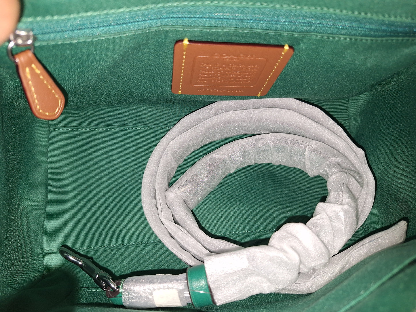 Coach Rowan - Signature Canvas - Bright Jade - EUC (Price Includes Shipping) (Matching Wallet Available Separately)