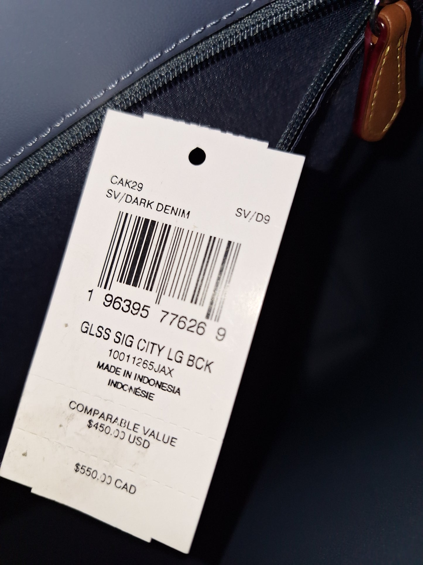 Coach Large City Bucket - Glossy Signature Dark Denim - EUC - (Price Includes Shipping)