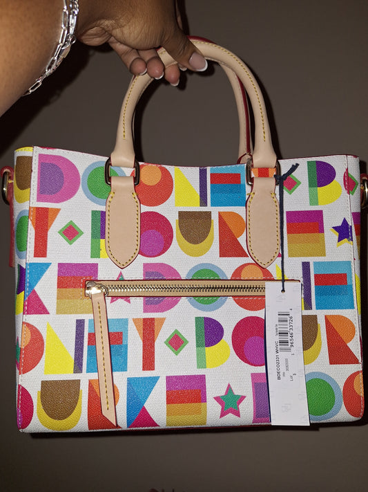 Dooney & Bourke Art Deco Top Handle Tote - White - NWT - (Price Includes Shipping)