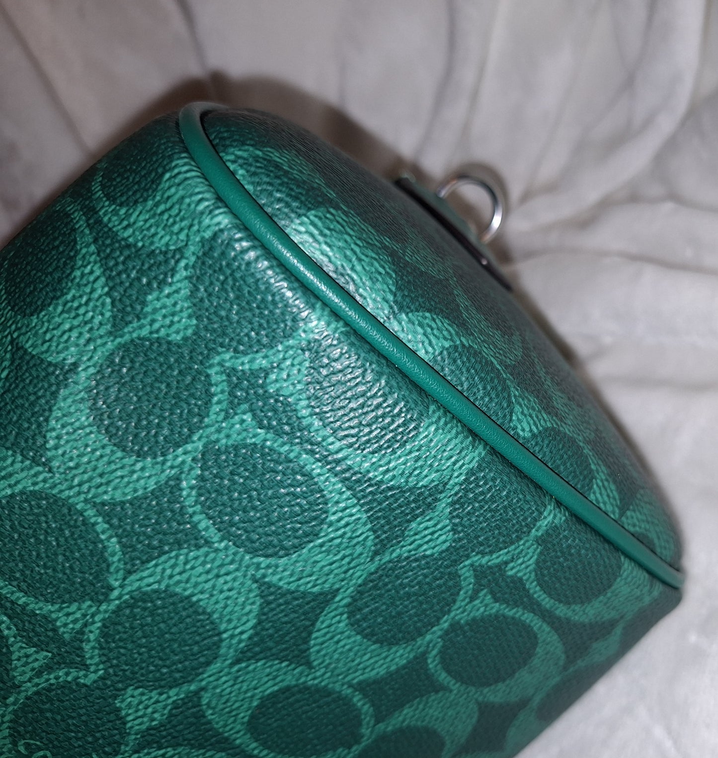 Coach Rowan - Signature Canvas - Bright Jade - EUC (Price Includes Shipping) (Matching Wallet Available Separately)