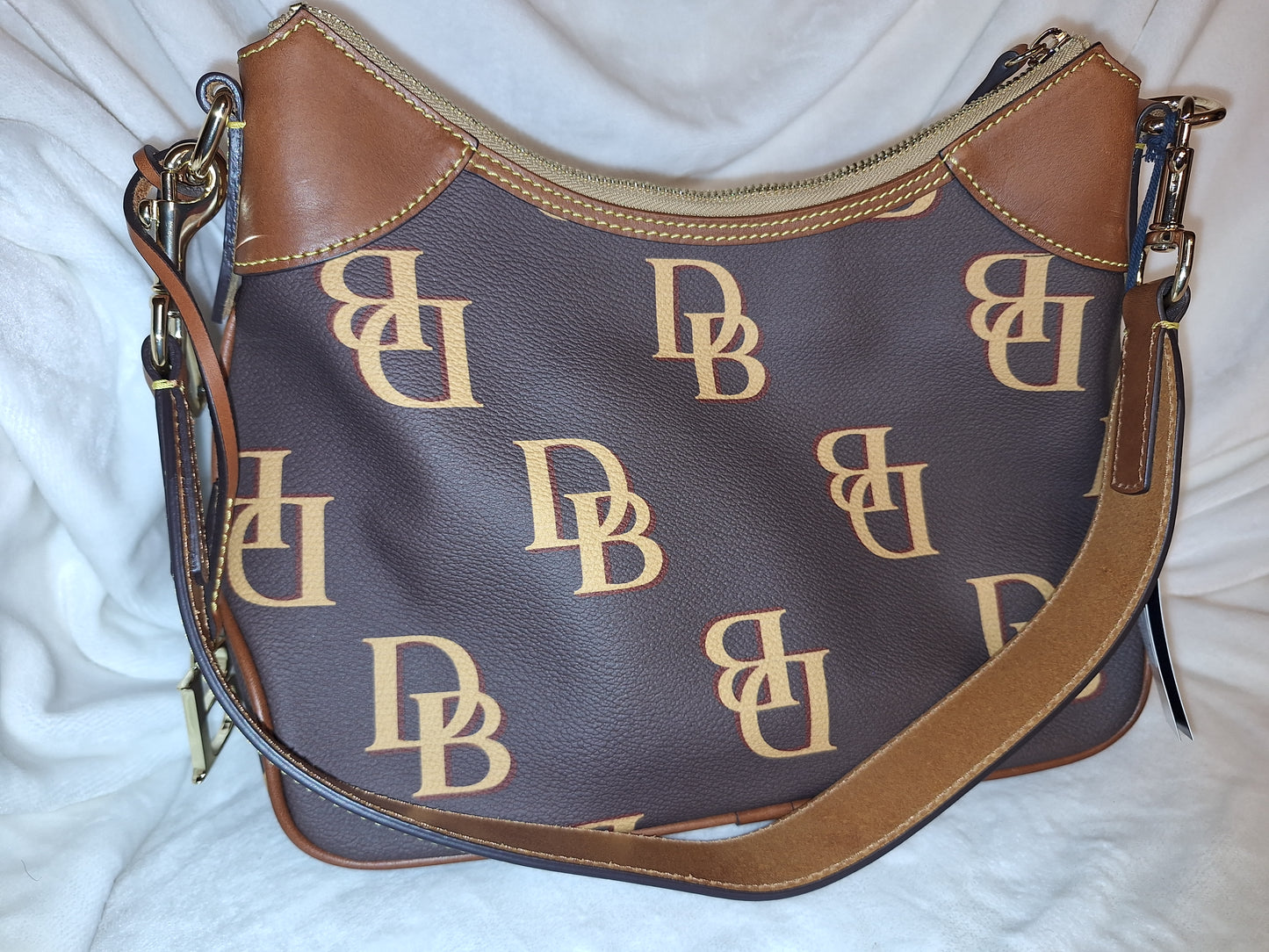 Dooney & Bourke Monogram Hobo & Matching Zip Card Case - Brown T'moro - NWT (Price Includes Shipping)