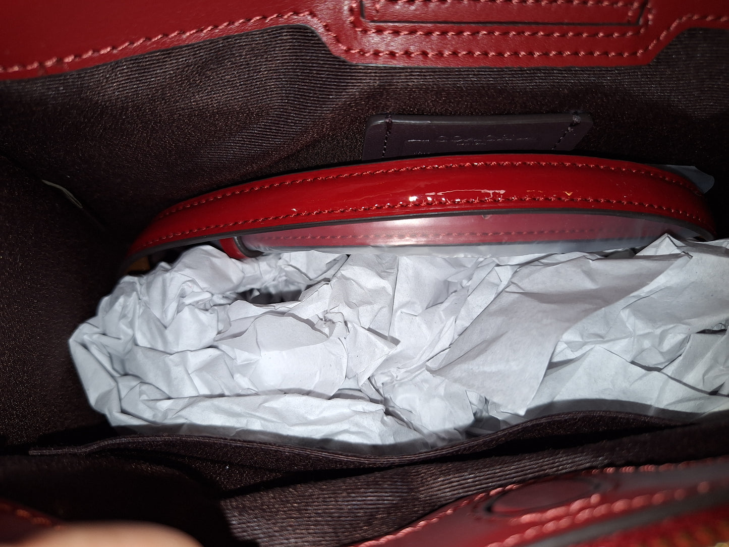 Coach Signature Patent Small Nina Tote - Red - NWT (Price Includes Shipping) (Matching Wallet Available Separately)