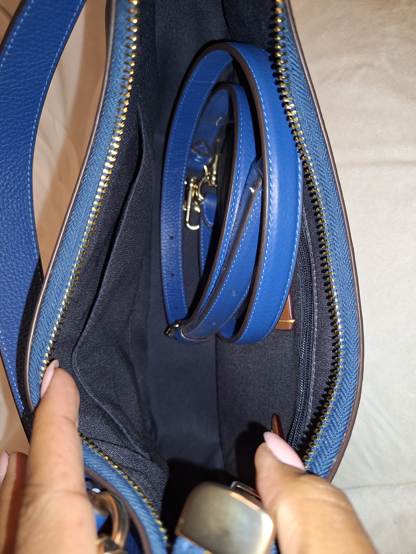 Coach Teri Shoulder Bag - Pacific Bright Mineral (Blue) - EUC (Price Includes Shipping)