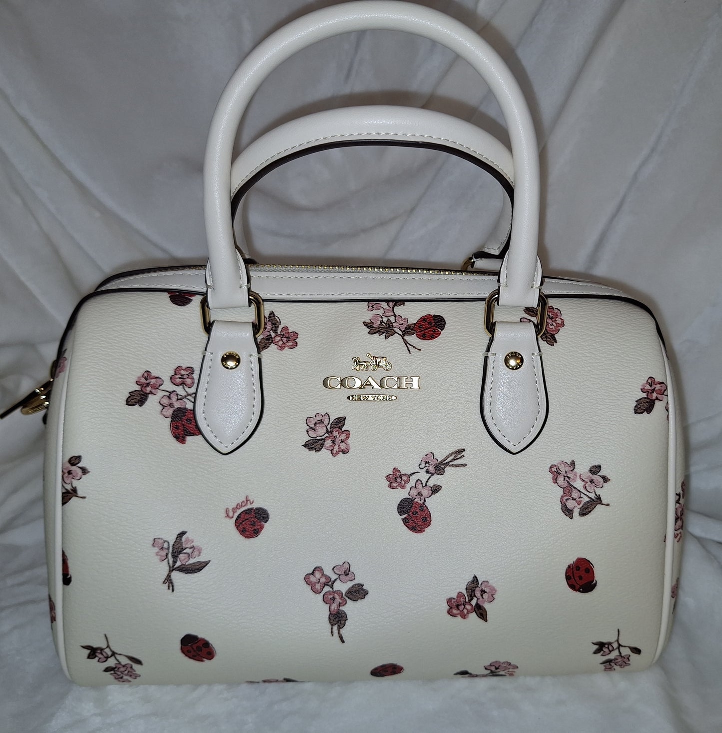 Coach Rowan Satchel - Ladybug Floral - NWT (Price Includes Shipping)