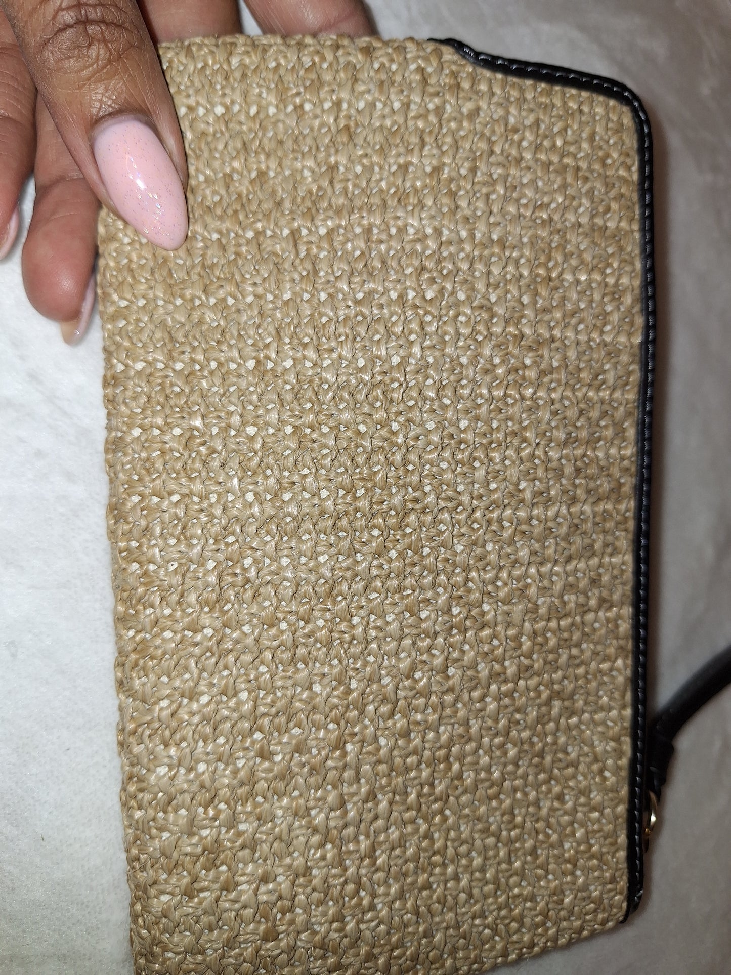 Coach Large Corner Zip - Straw/Toast/Black - NWT (Price Includes Shipping)